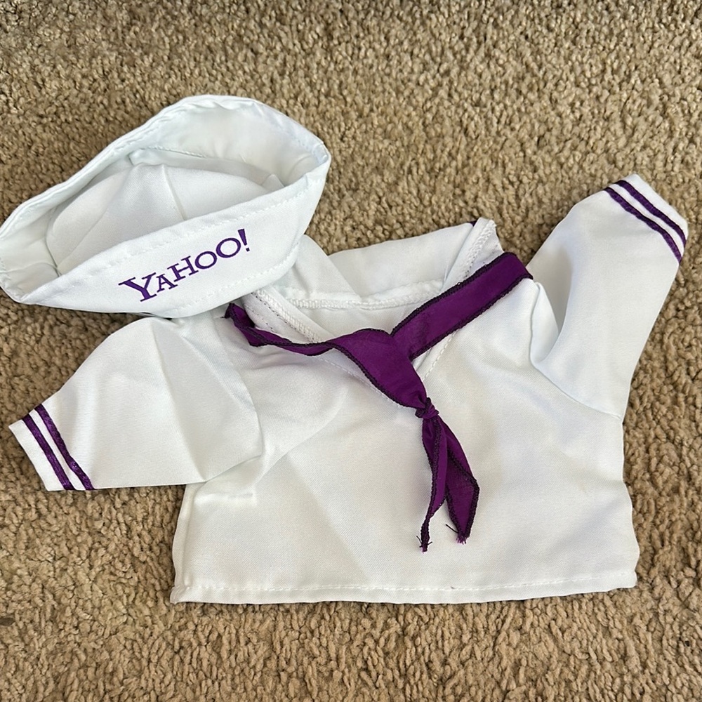 Build a Bear White and Purple Sailor Outfit with Hat